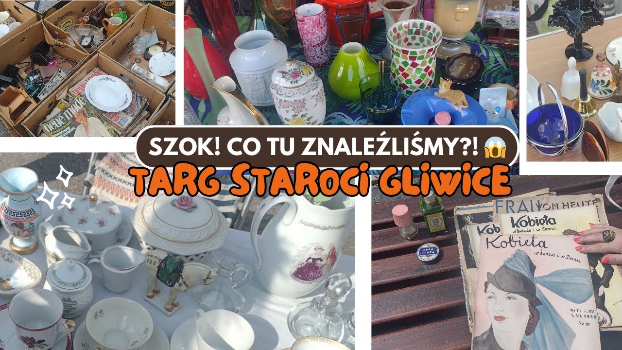 TARG STAROCI Skarby z PRL-u i przedwojenna prasa – wyjątkowe znaleziska z Gliwic porcelana, szkło.