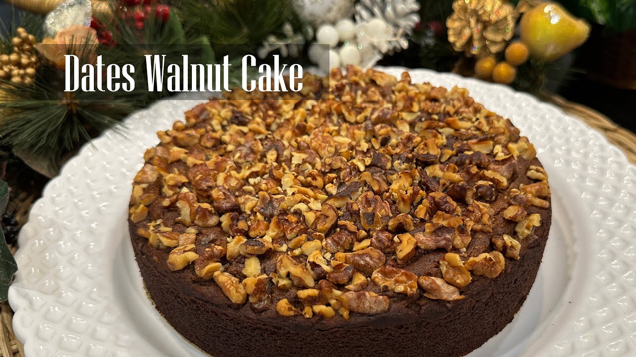 Date and walnut cake || No Maida Sugarless and Eggless Whole wheat Date and Walnut Cake Recipe - RKC