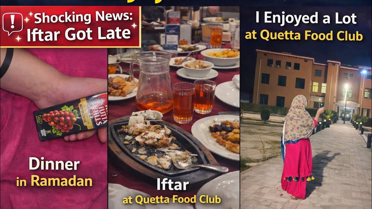 Aj hum sab family ke saht gae iftar or dinner par in Quetta Food Club or boht maza aye / roza late ✨