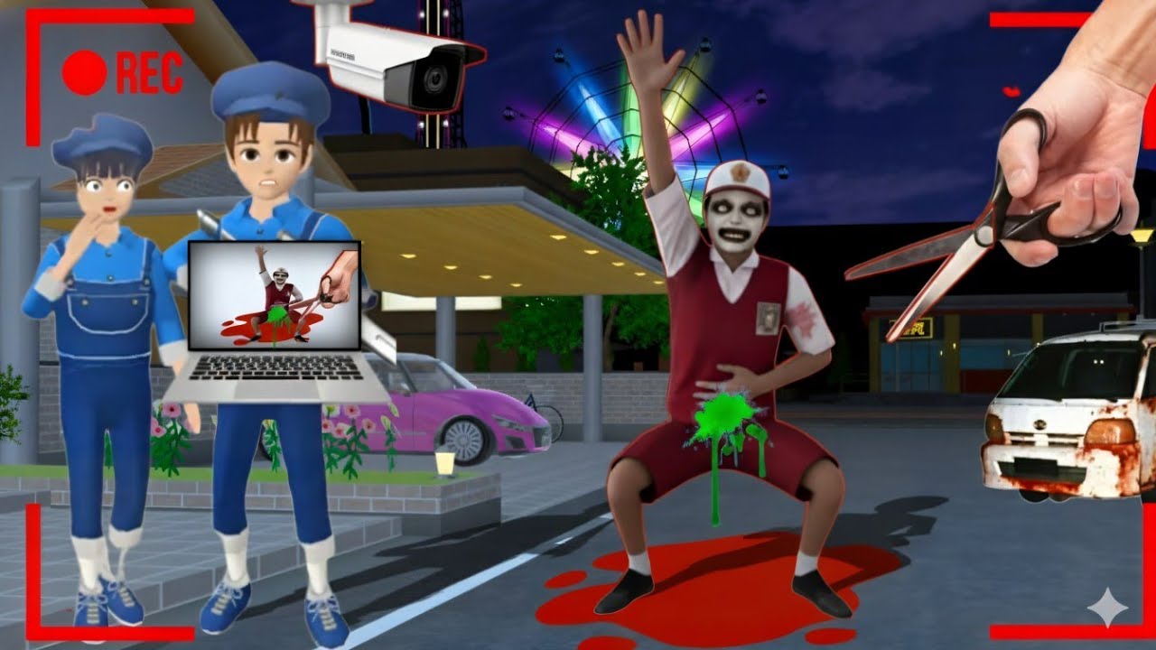 YUTA MIO PANIK CCTV Merekam SUN4T HANTU ANAK SEKOLAH DEPAN RUMAH 😱 #sakuraschoolsimulator