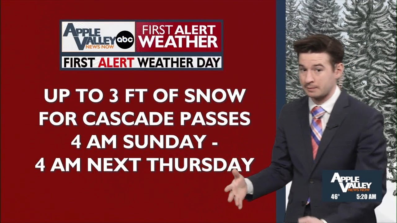 😲❄️3 FEET OF SNOW possible in Cascades into next week