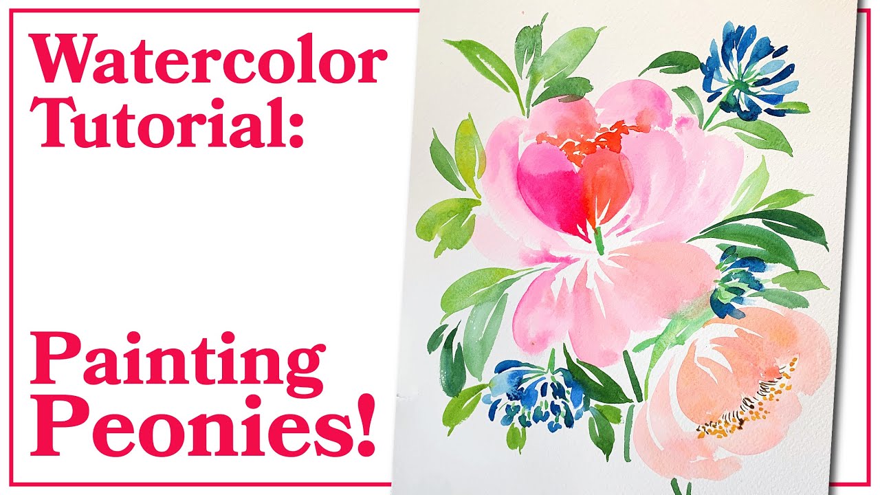 Watercolor Tutorial | How to Paint a Peony!