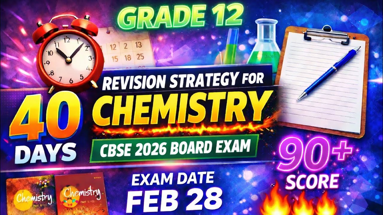 CBSE Class 12 chemistry board exam ✅ || Last 40 days plan 🔥🔥Study strategy ☑️
