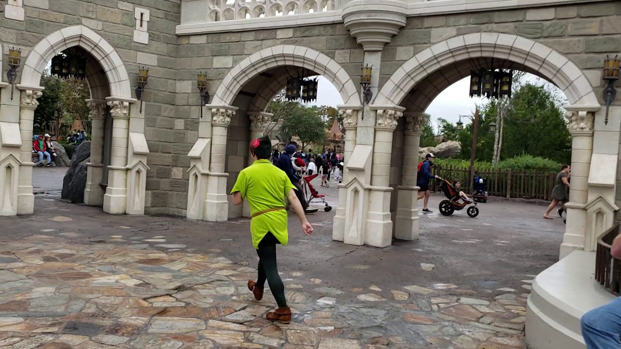 Isabella and Peter Pan play hide and seek