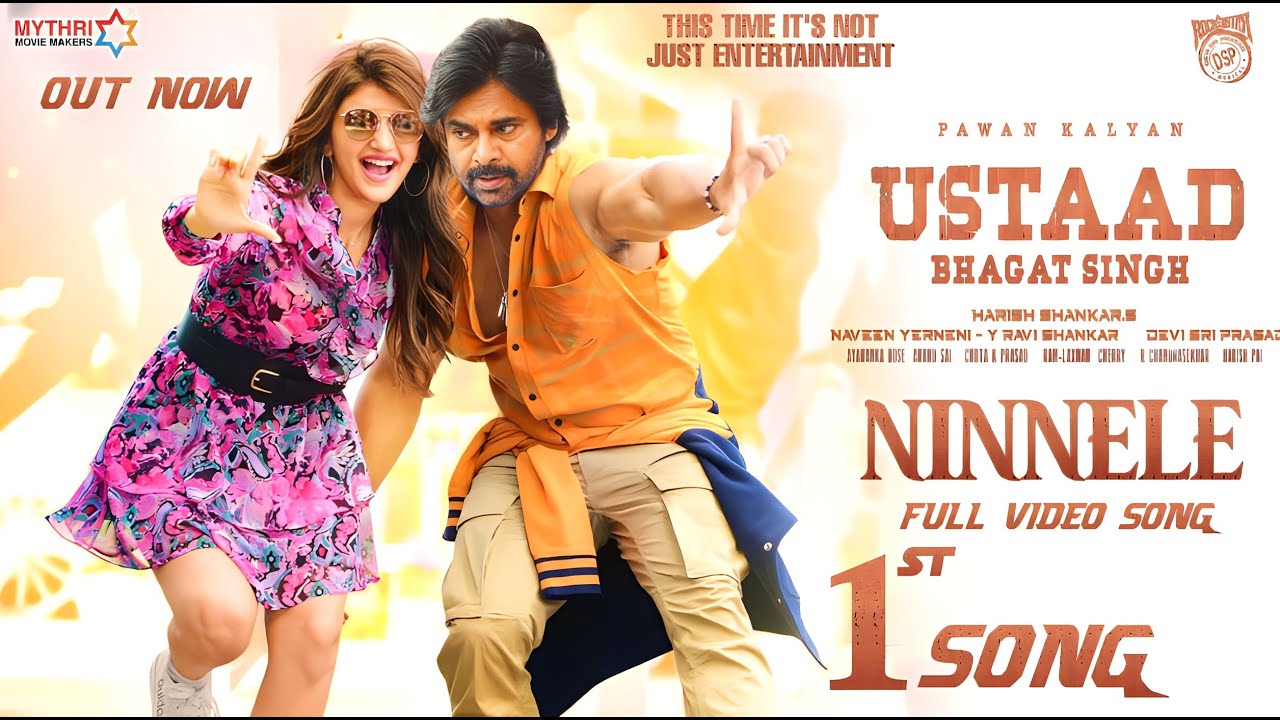 USTAAD BHAGAT SINGH - Ninnele Full Video Song|Ustaad Bhagat Singh 1st Song|Ustaad Bhagat Singh Songs