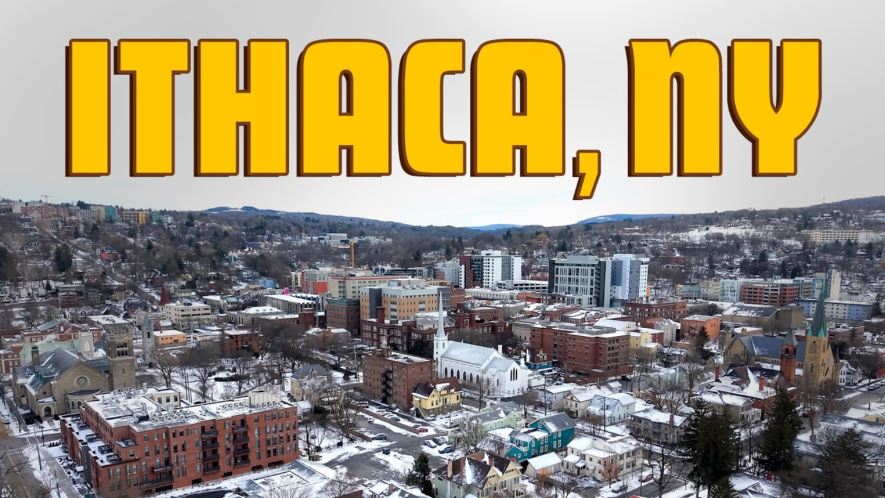 A Winter Wonderland in Ithaca, NY | Drone Flyover