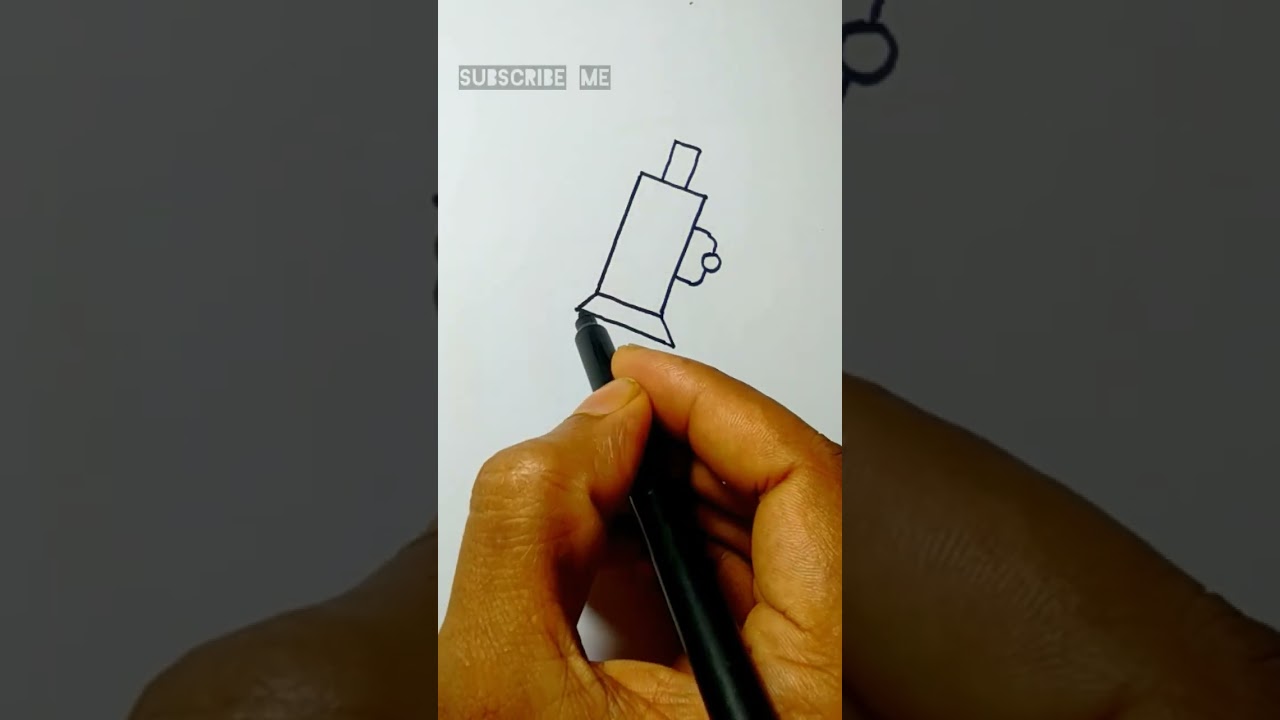 How to draw microscope easy. #easydraw #microscope #drawing