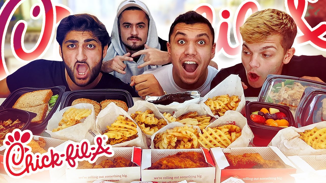 ENTIRE CHICK-FIL-A MENU IN 10 MINUTES CHALLENGE