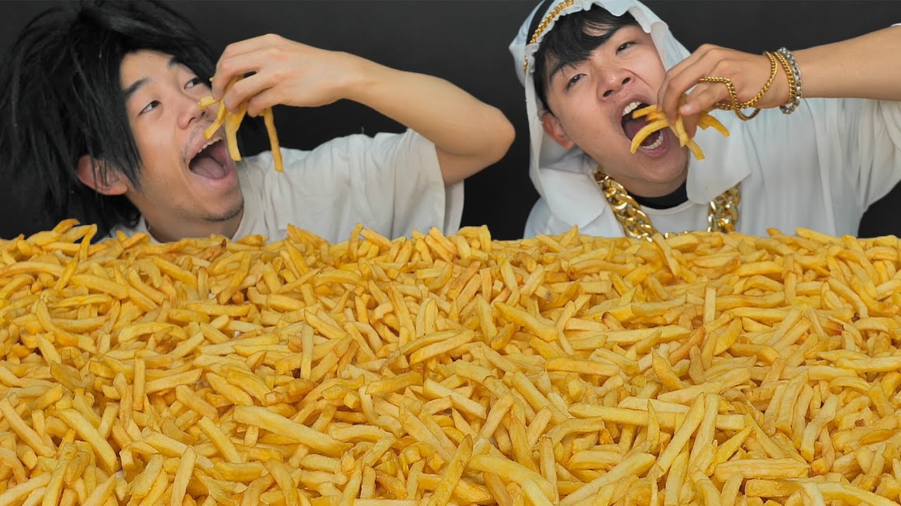 Картофель фри Мукбанг BABU