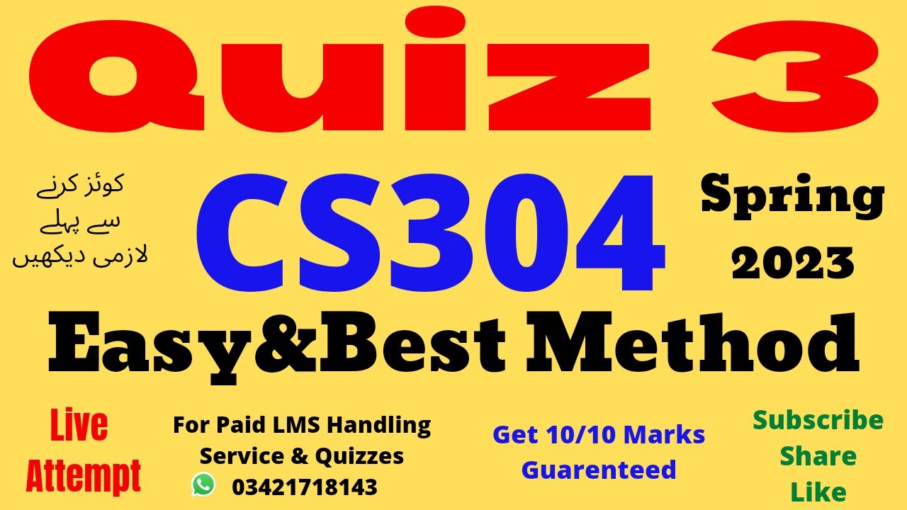 cs304 quiz 3 solution spring 2023 cs304 quiz 3 2023 cs304 quiz 3 spring 2023 cs304 quiz 3 live 2023