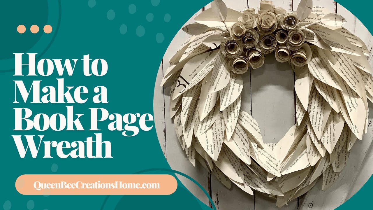 How to Make a Book Page Wreath