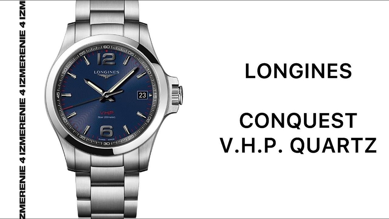 Обзор 4 Измерение Longines Conquest V.H.P. Quartz L3.716.4.96.6