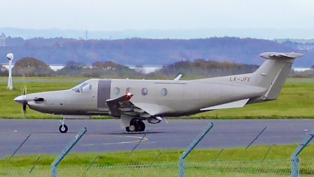 Pilatus PC-12 NG | Jetfly Aviation | LX-JFE at Liverpool Airport | 24/11/2021 | Departure