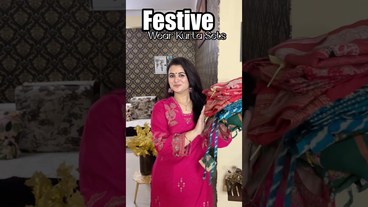 Karwachauth Special Kurta Sets ❤️ Festive Wear Kurta Sets ❤️ #ytshorts #youtubeshopping