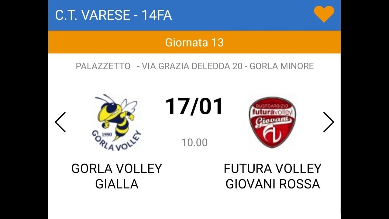 Futura volley vs Gorla - 17/01/2026