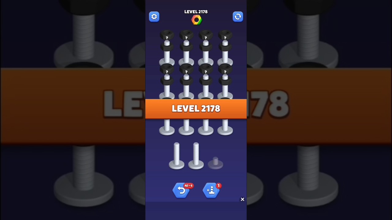 Nut Sort Level 2178 - Color Puzzle Game by Kiwi Fun #games #puzzle #NutSort #NutSortSolution