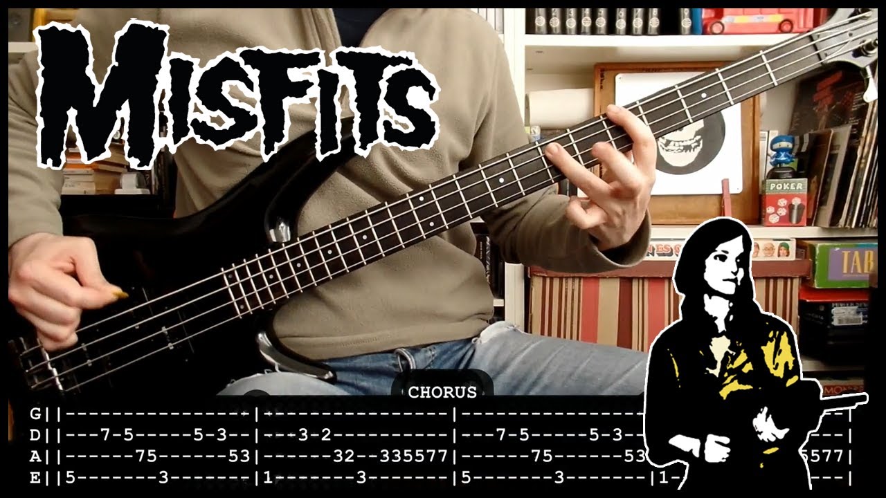 MISFITS - She (BASS cover with TABS) [lyrics + PDF]