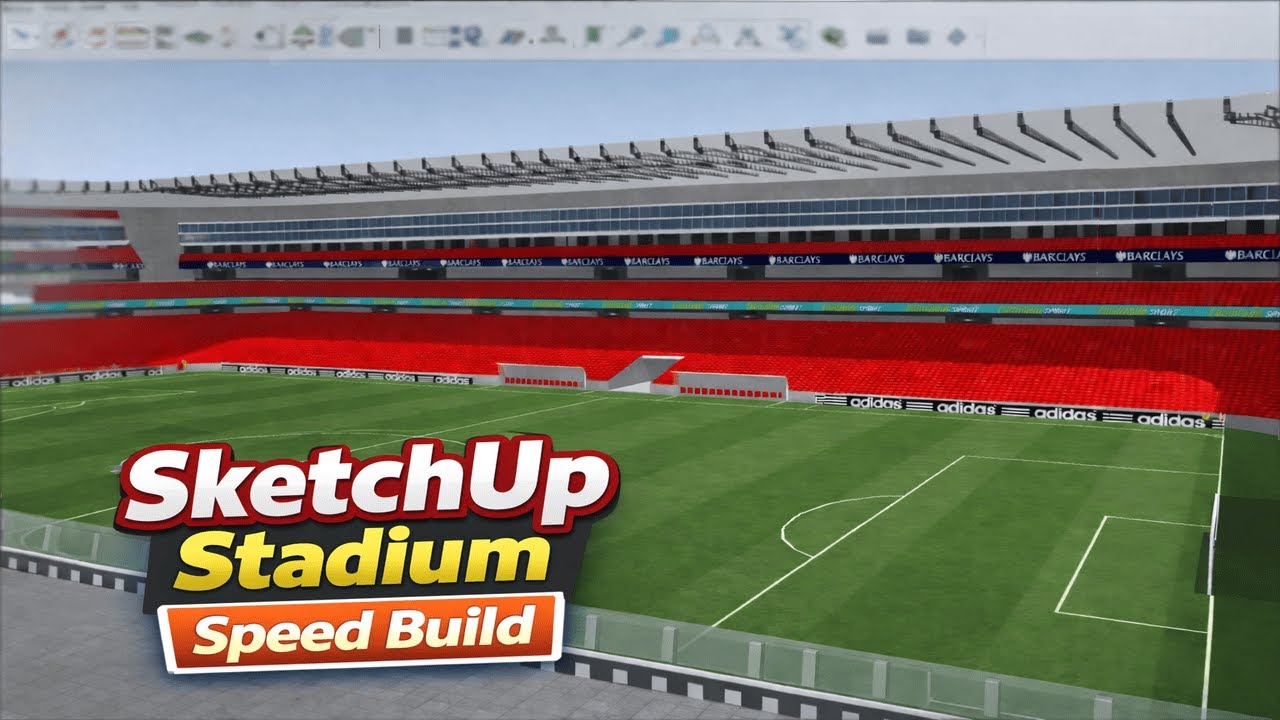Stadium Design in SketchUp | Full Speed Build From Zero Tutorial