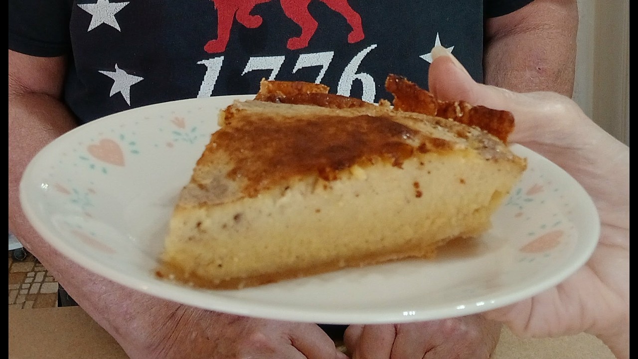 Old Fashiond Egg Custard Pie.  Grandma's Recipe 