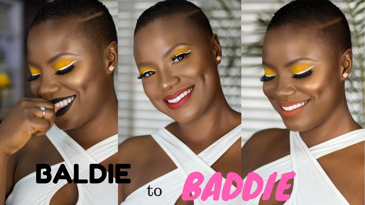 BALDIE to BADDIE 01: YELLOW EYES, WHITE LINER MAKEUP TUTORIAL | WOC