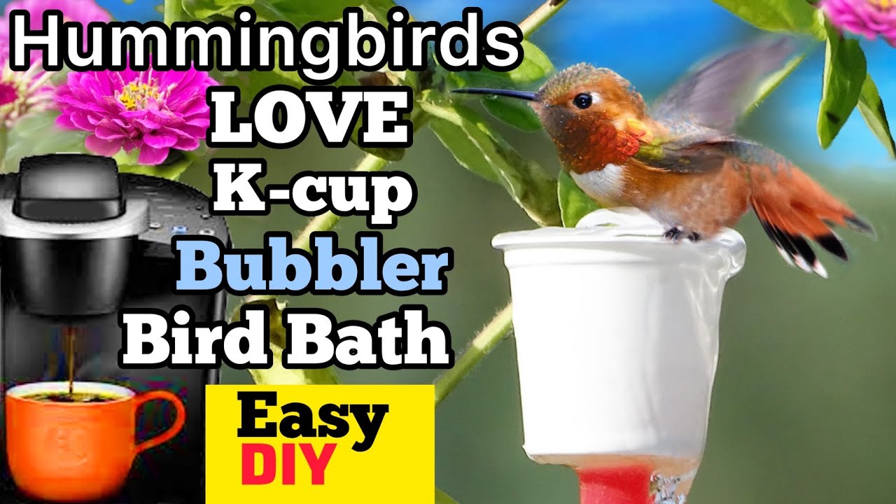 How to Make Hummingbird Endless Water Fountain 'Slow Flow' Bubbler 1st EVER Bird Bath Solar Powered