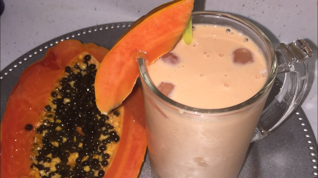 How to make the best delicious Papaya Juice Milk Shake (Jus Papaye)