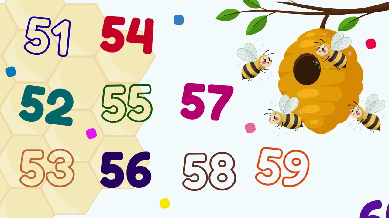 Learn Numbers 51 to 60 & Practice Counting 1 to 60!