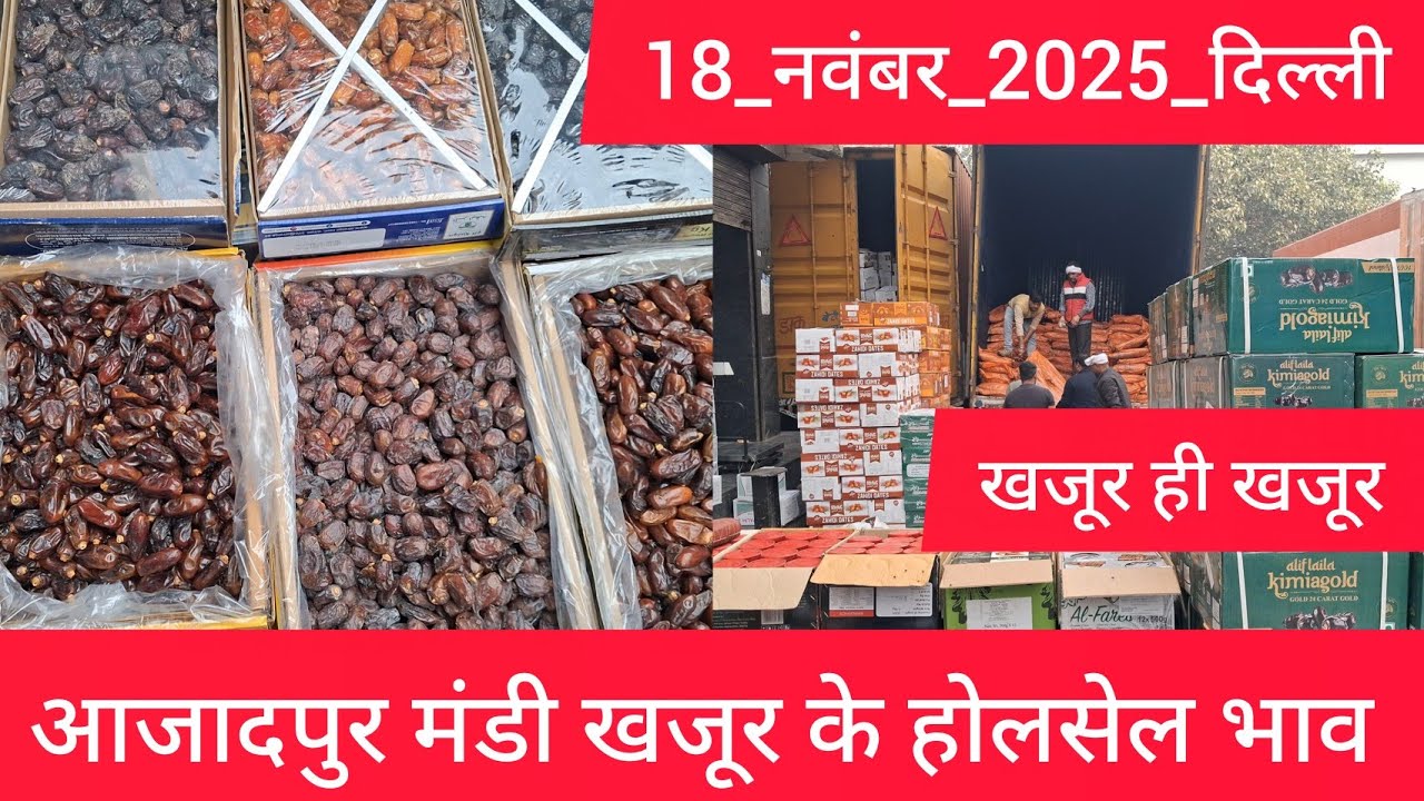November 18, 2025 दिल्ली हर किस्म की खजूर और के होलसेल भाव delhi fruit market price #dates 