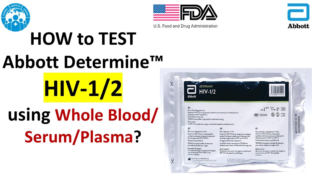 How to Test Abbott Determine™ HIV-1/2 using Whole Blood / Serum / Plasma ? | Testing Demo