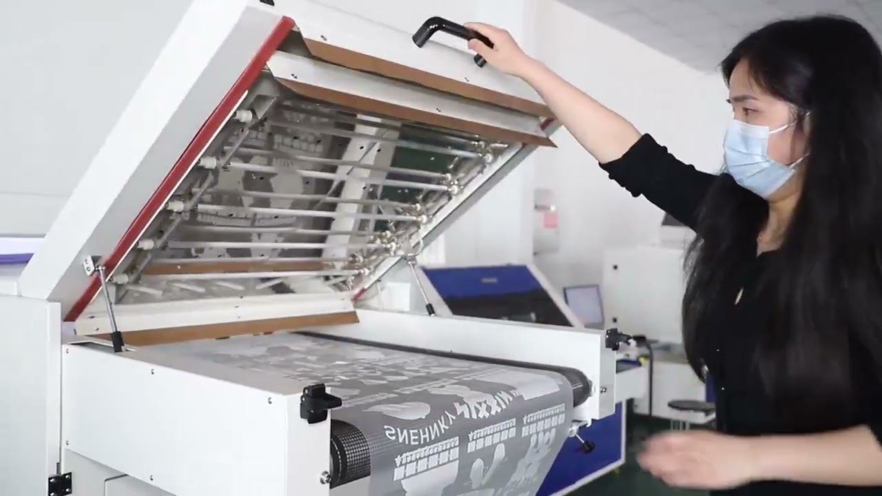 4 heads dtf printer with vertical powder shaker machine