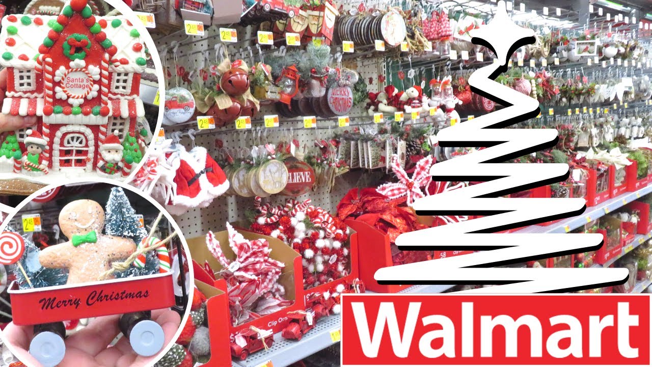 WALMART CHRISTMAS GINGERBREAD & ORNAMENTS | WALMART ALL NEW ORNAMENT SHOP WITH ME!