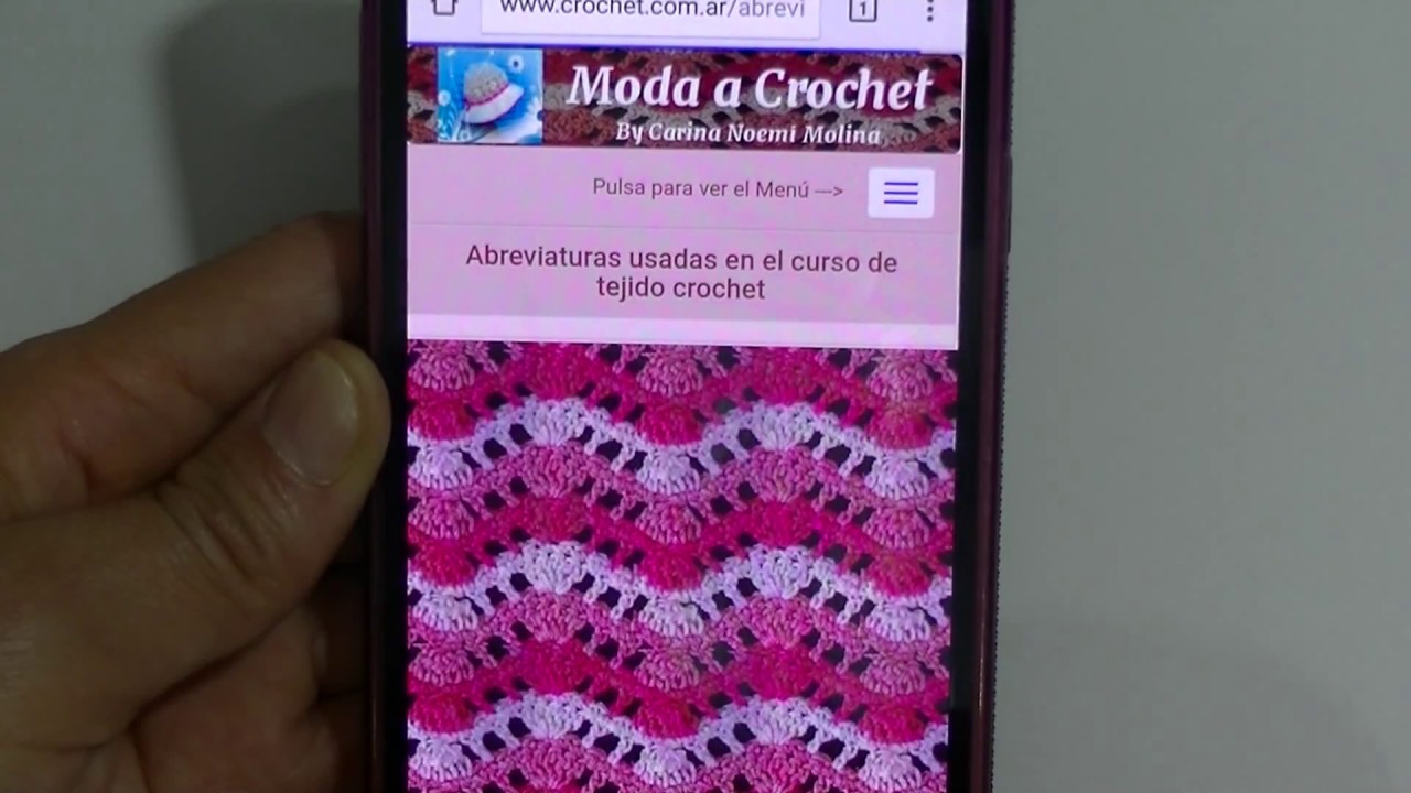 Como navegar el Curso de Moda a Crochet desde el móvil (celular)
