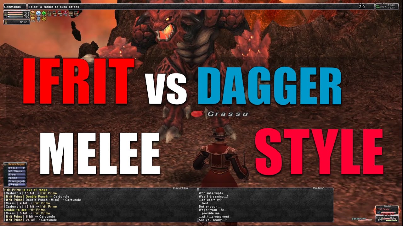 FFXI *Classic Melee* Ifrit SMN/RDM 20 Trial Size Trial by Fire Fight - No Astral Flow