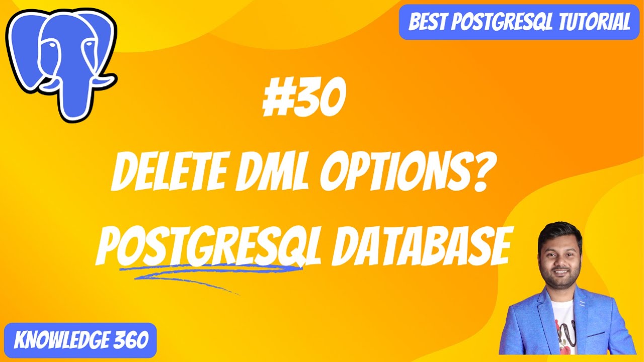 DELETE Data Options in PostgreSQL || DELETE DML in PostgreSQL || PostgreSQL Full Playlist #30