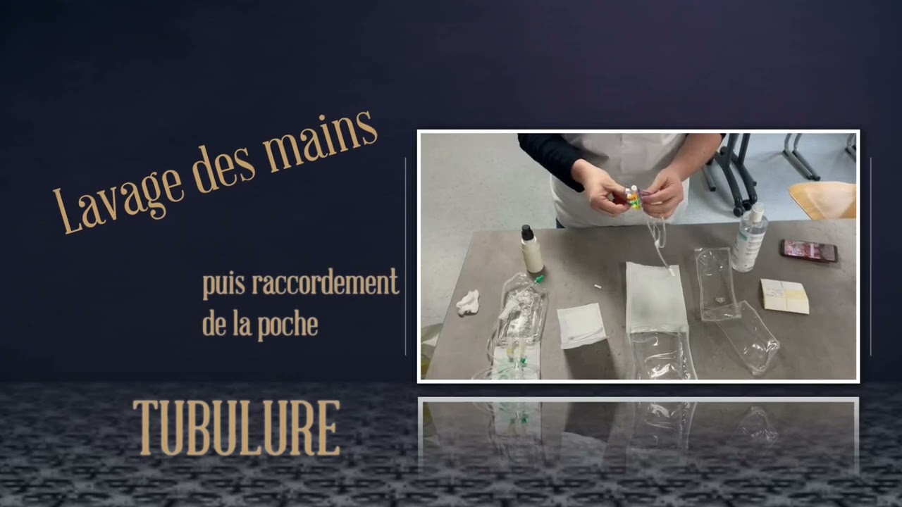 montage de la ligne de perfusion