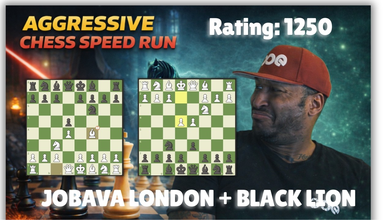 SETTING UP TRICKS AND TRAPS | Aggression Speedrun Ep. 27 | 1250 Elo | JOBAVA LONDON + BLACK LION
