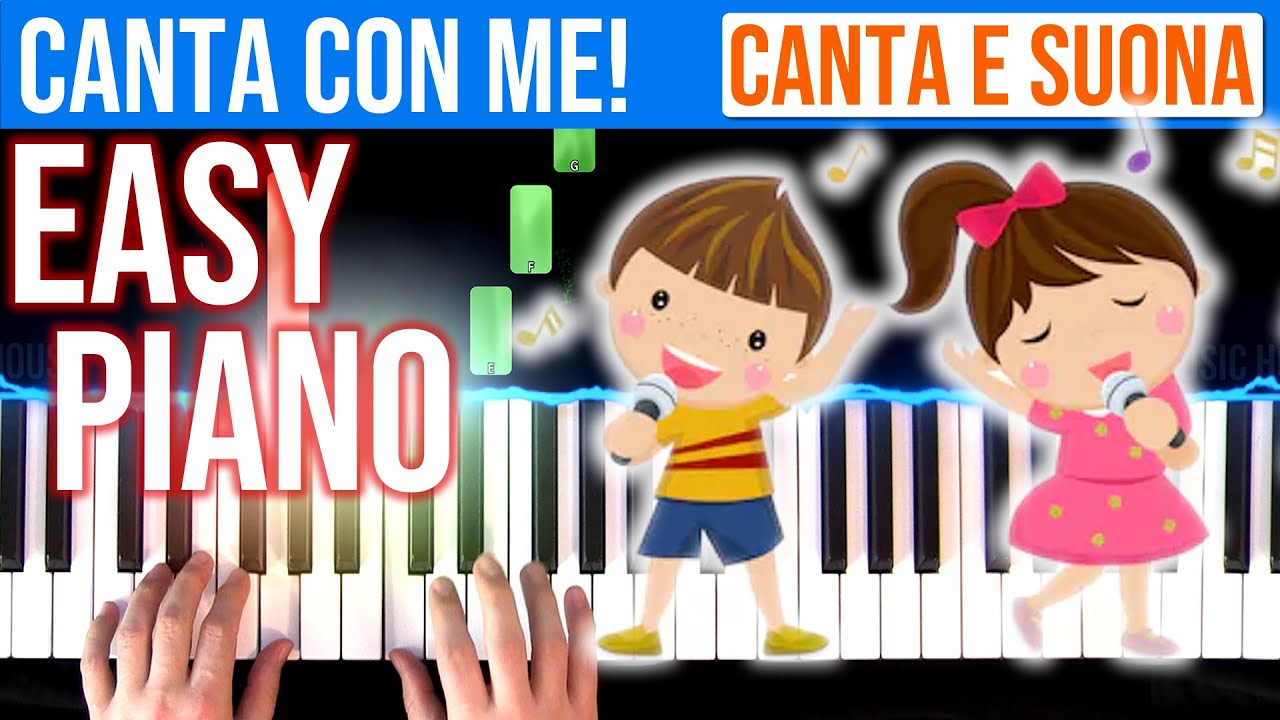 #02 Canta con Me! - EASY PIANO Tutorial with various BPM 105 - 70 - 85 🎹 - video 4K🤙