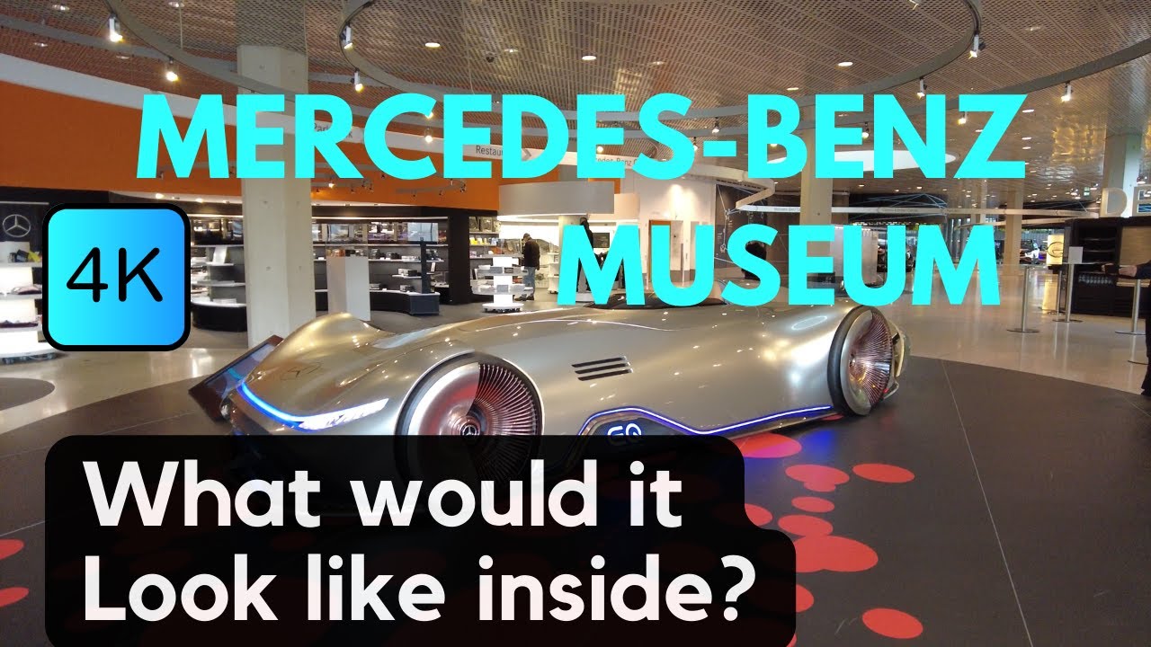 [4k]Прогулка по музею Mercedes Benz,пойдем в музей.история автомобиля,Модель автомобиля.новая машина