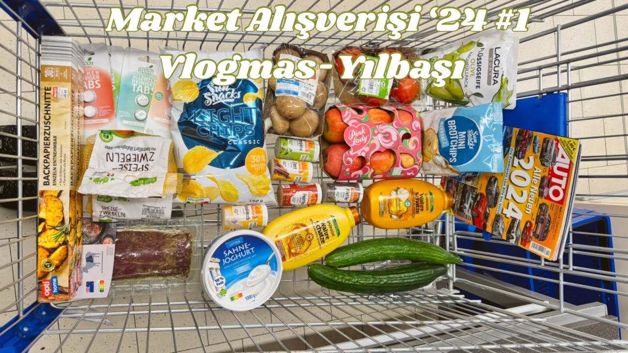 Almanya'da aylık market alışverişi #1 | Vlogmas-Yılbaşı arası