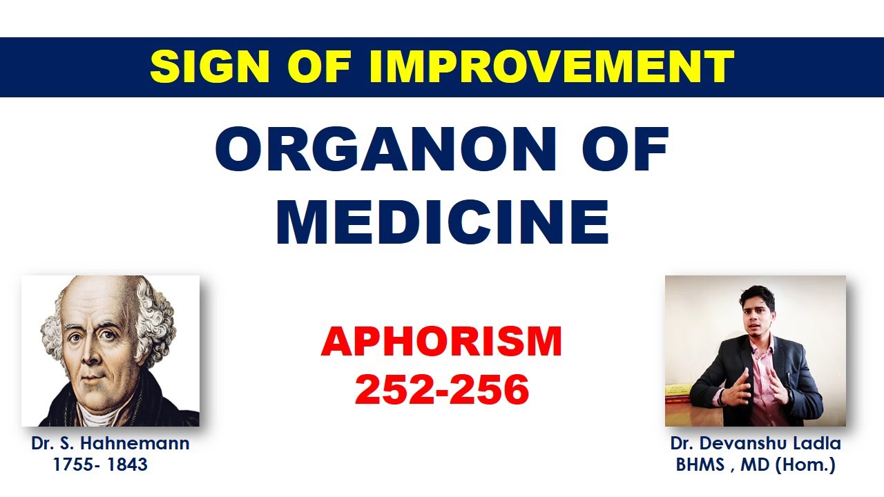 Sign of Improvement|Organon of Medicine|Aphorism 252-256|आपकी बीमारी ठीक हो रही या  नहीं?
