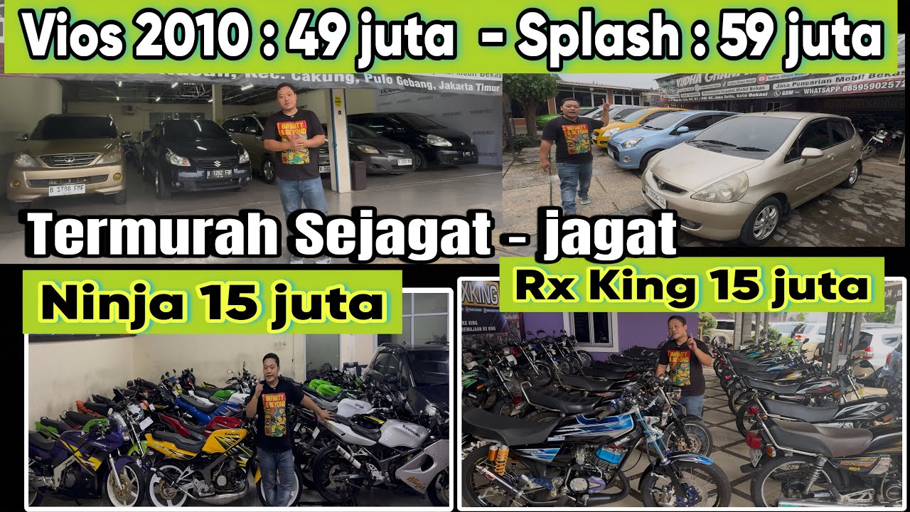 READY MOBIL BEKAS TERMURAH SEJAGAT-JAGAT - YAMAHA RX KING  - KAWASAKI NINJA 