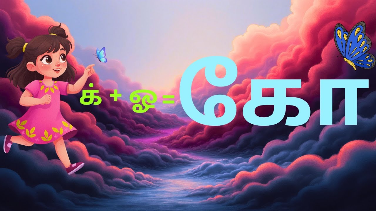 How to write கோ-Uyirmei Ezhuthukkal | “தமிழ் உயிர்மெய் எழுத்துக்கள்" எழுதுவது எப்படி? எழுத்து 'கோ'