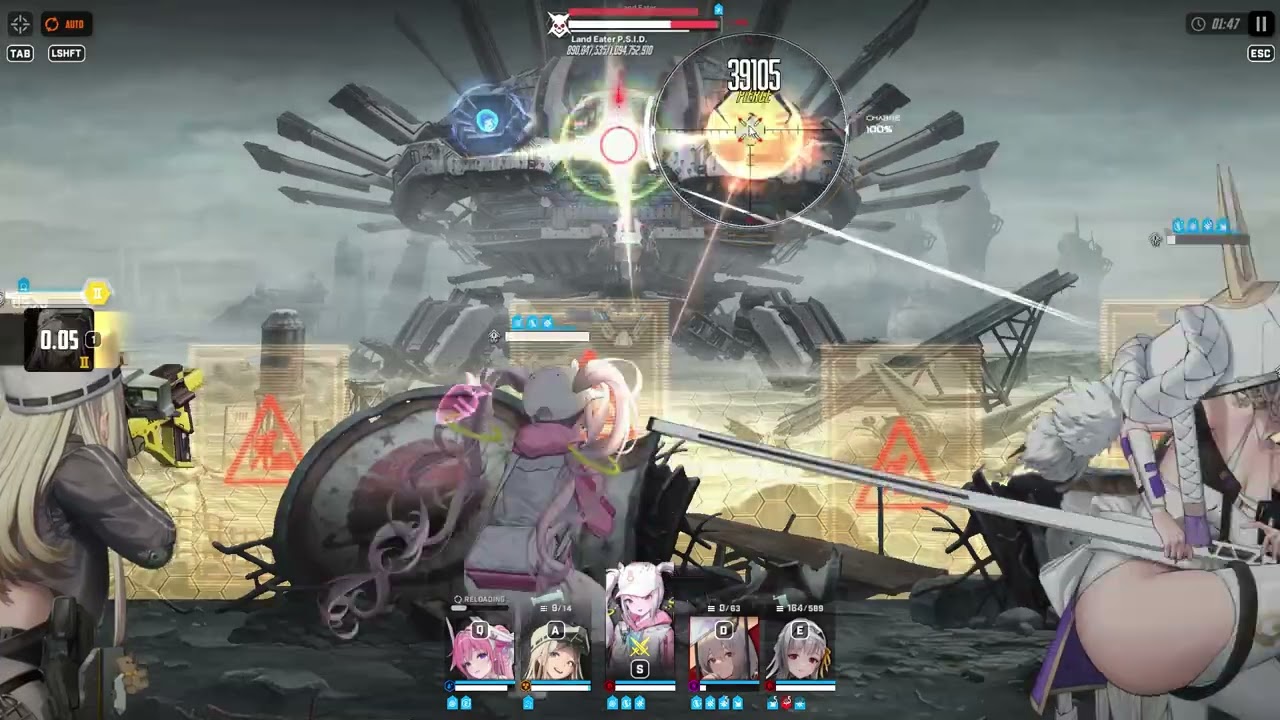 NIKKE Union Raid S6 - Land Eater Level 10 - Mock Battle (430,355,104 Damage)