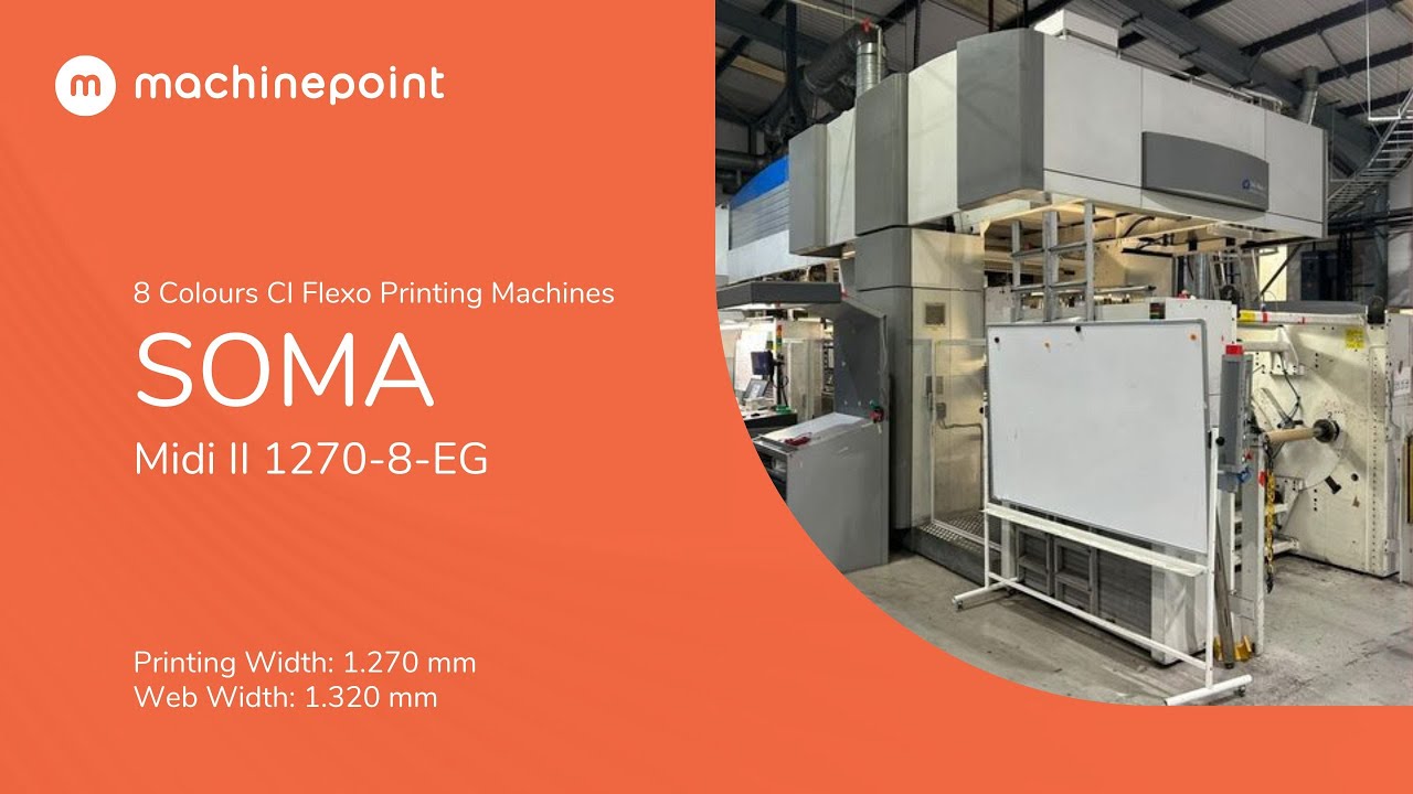SOMA Midi II 1270-8-EG 8 Colours CI Flexo Printing Machines | SOMA Machines
