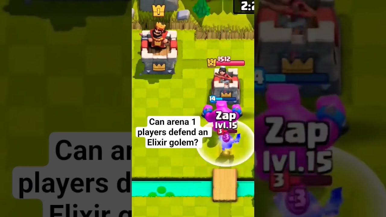 can arena 1 players defend an Elixir golem? #clashroyale #clashchino #clasher #gaming