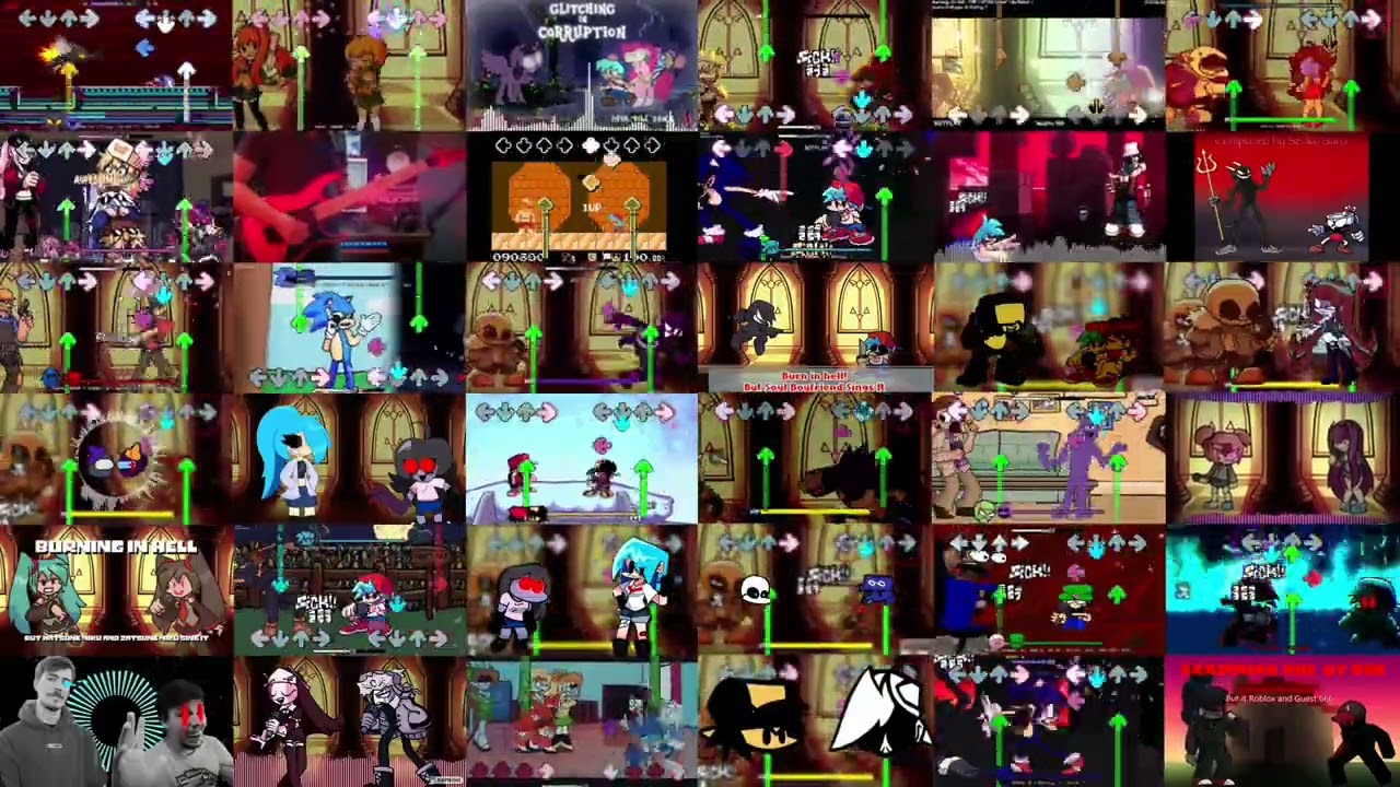 (FNF) [REMASTERED] Burning in hell But it’s a mashup of 36 V2