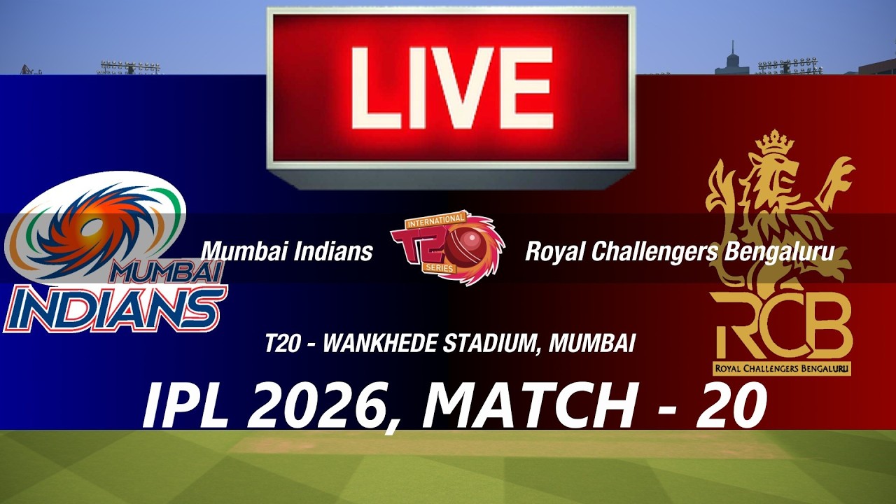 🛑LIVE- MI vs RCB🛑IPL 2026🛑MUMBAI vs BENGALURU🛑CRICKET 26 GAMEPLAY🛑LIVE MATCH STREAMING🏏