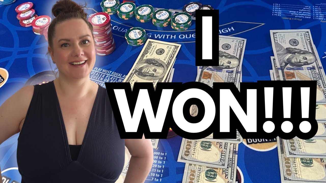 3 CARD POKER in LAS VEGAS! I WON!!! 💰🍀
