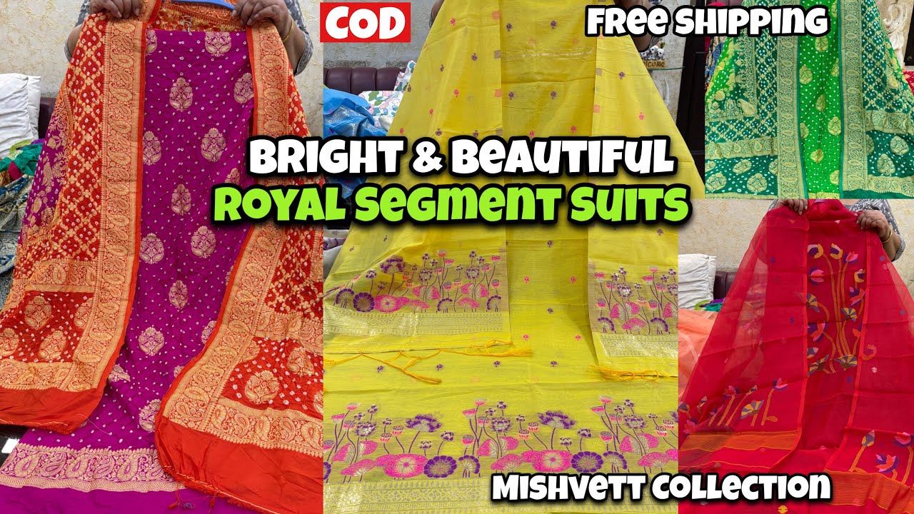 100% Pure Khaddi Dola Suits, Muslin, Jamdani, Cotton Hand Block Suits | Shwetadhiraj