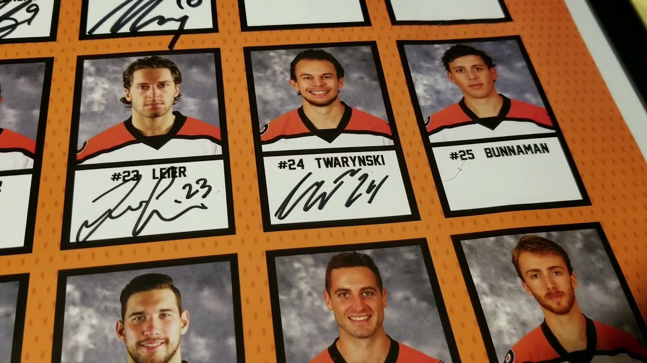 2018-19 Lehigh Valley Phantoms Autographed Poster + Arena Map
